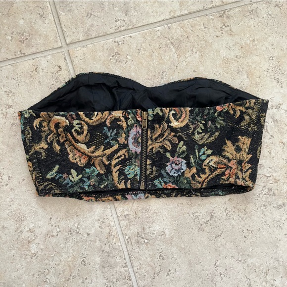 Free People Black and Orange Crop Top - Picture 3 of 3